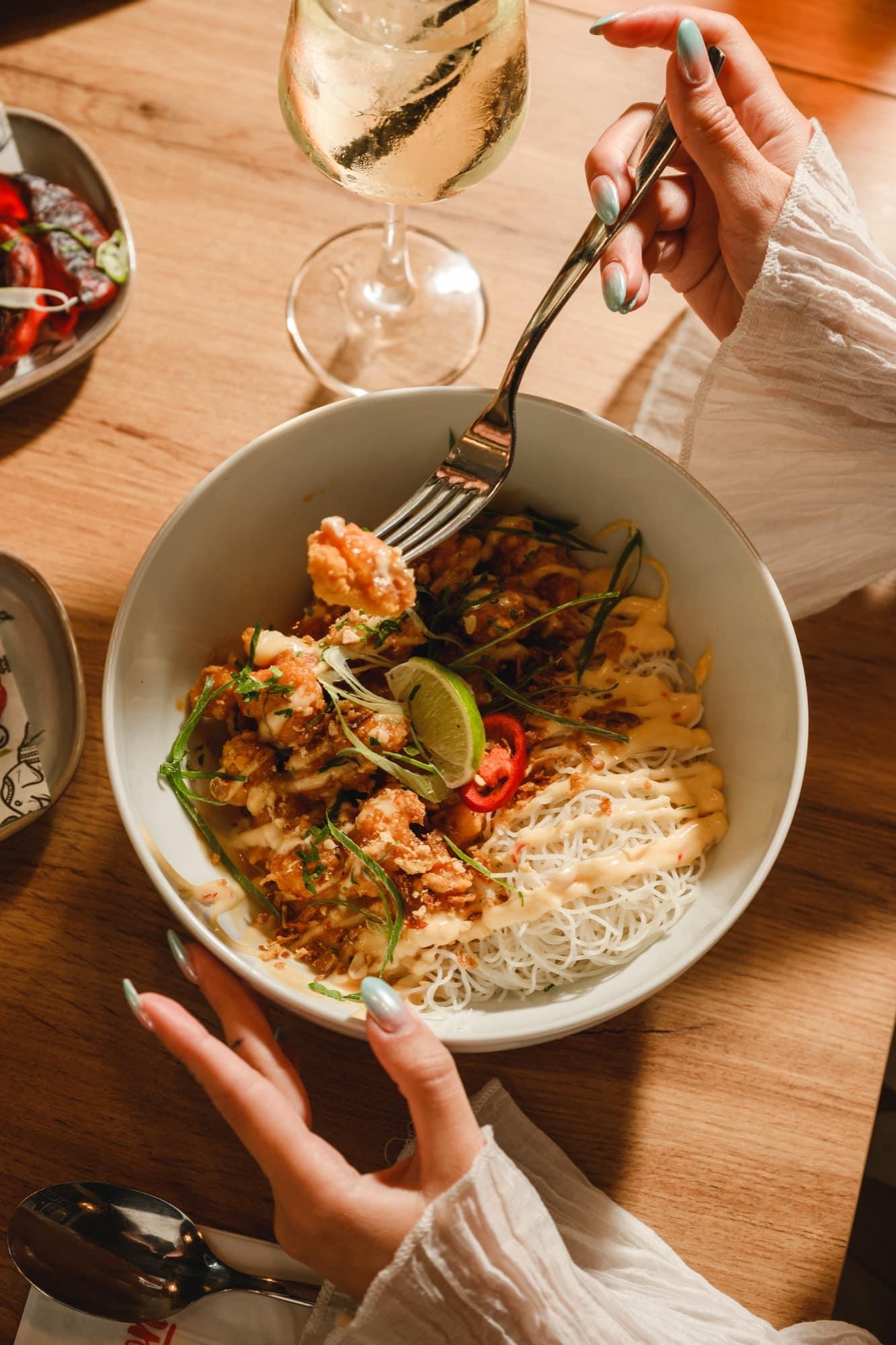 Bang Bang Chicken with noodles at Saigon Malta